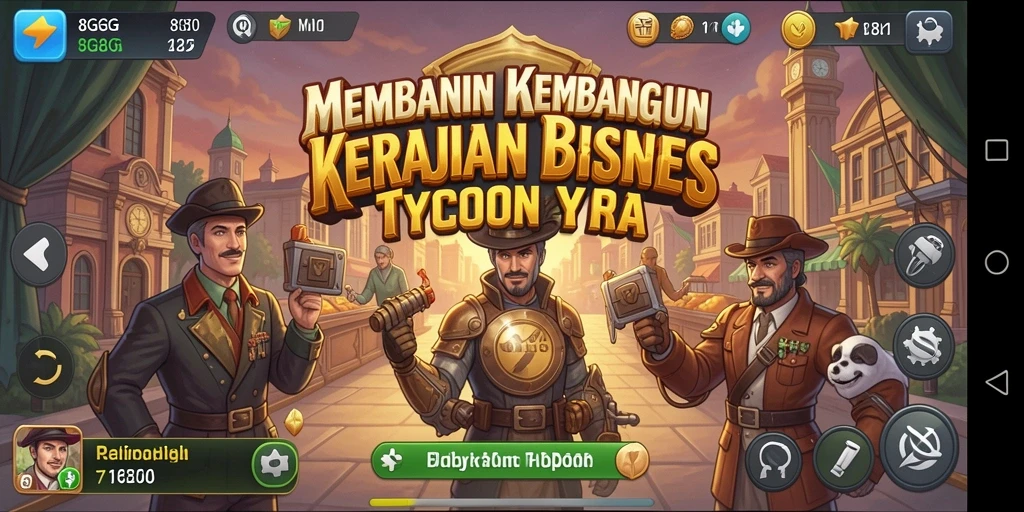 Screenshot gameplay menunjukkan interaksi bisnis dalam 8G8G.