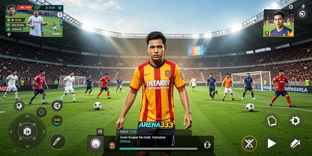Gameplay sepak bola yang seru dan mendebarkan di ARENA333.