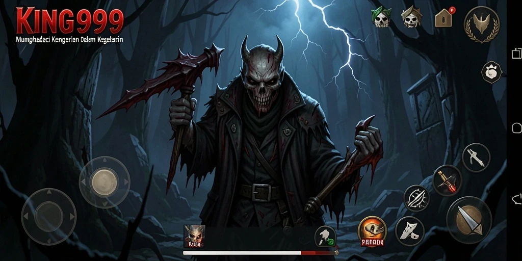 Gameplay KING999 yang menegangkan dan menyeramkan.