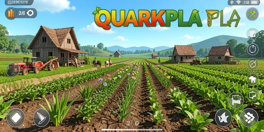 Tampilan gameplay <strong>QUARKPLAY</strong> yang seru dan mendidik tentang pertanian.